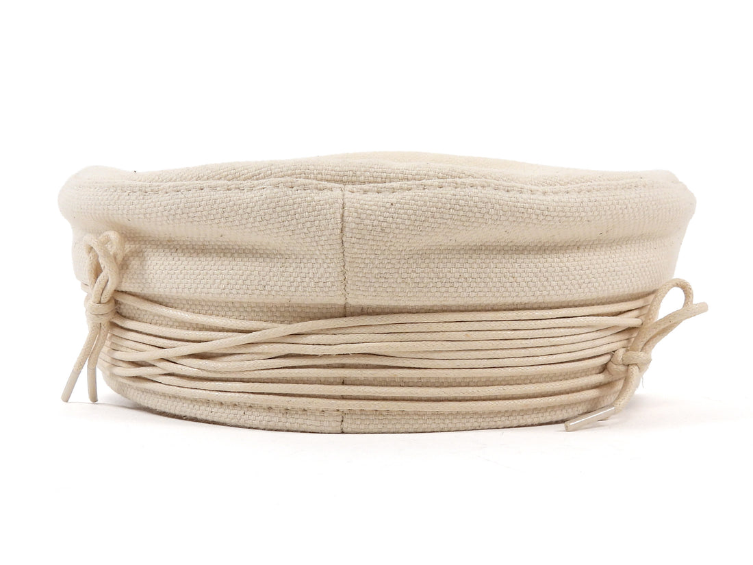 Ruslan Baginskiy Light Beige Cotton Baker Newsboy Cap S