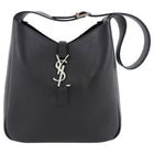Saint Laurent Black Grained Leather Le 5 À 7 Supple Small Shoulder Hobo Bag