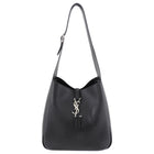 Saint Laurent Black Grained Leather Le 5 À 7 Supple Small Shoulder Hobo Bag