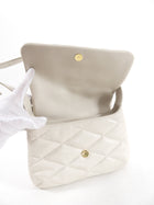 Saint Laurent Ivory Le 57 Hobo Bag in Quilted Lambskin