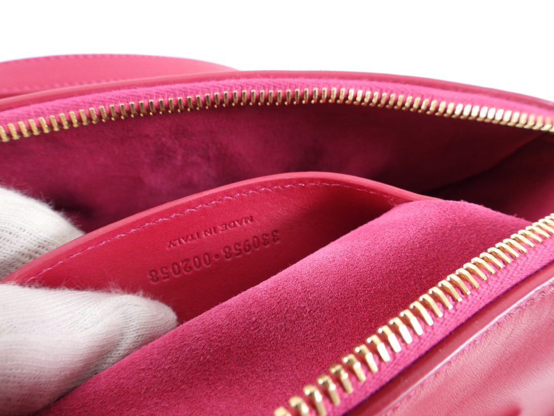 Saint Laurent Fuchsia Leather Baby Duffle Bag