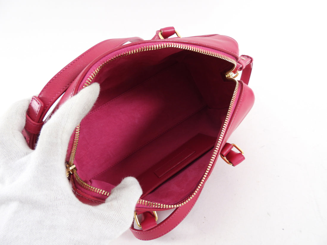 Saint Laurent Fuchsia Leather Baby Duffle Bag