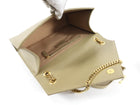 Saint Laurent Beige Chevron Envelope Flap Bag