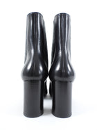 Saint Laurent Black Smooth Leather Lou 75 Block Heel Ankle Boots - 6