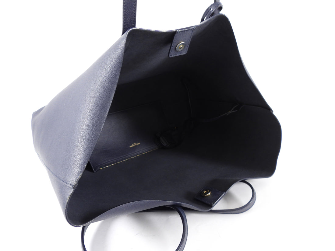 Saint Laurent Midnight Navy East West Shopping Tote Bag