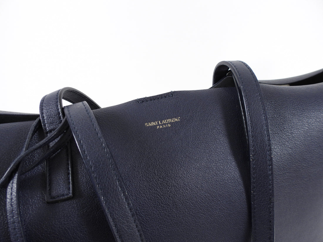 Saint Laurent Midnight Navy East West Shopping Tote Bag