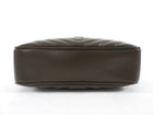 Saint Laurent Dark Olive Green Medium Lou Monogram Quilted Camera Bag