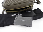 Saint Laurent Dark Olive Green Medium Lou Monogram Quilted Camera Bag