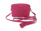 Saint Laurent Cherry Pink Medium Lou Monogram Quilted Camera Bag