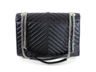 Saint Laurent Black Matelasse Large Envelope Chain Flap Bag