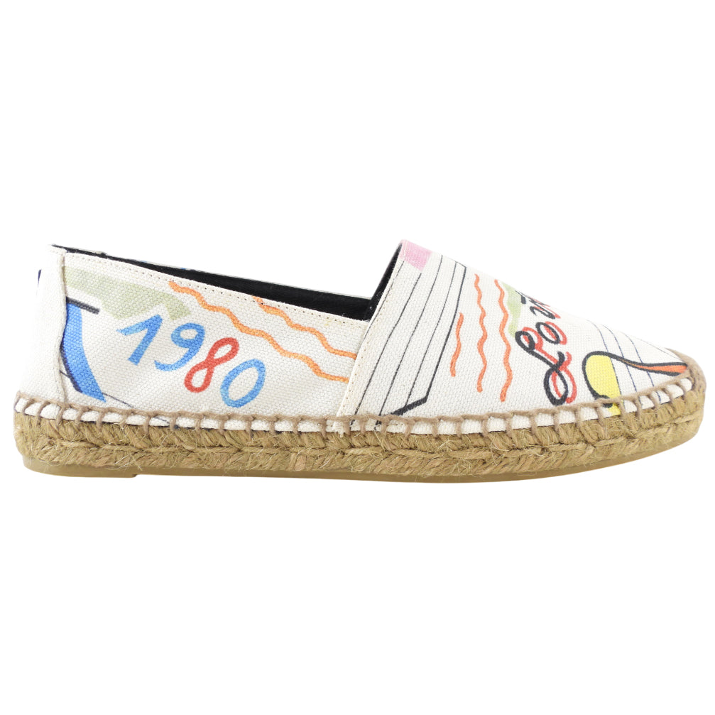 Saint Laurent 1980 Multicolour Canvas Espadrille Flats - EU 37