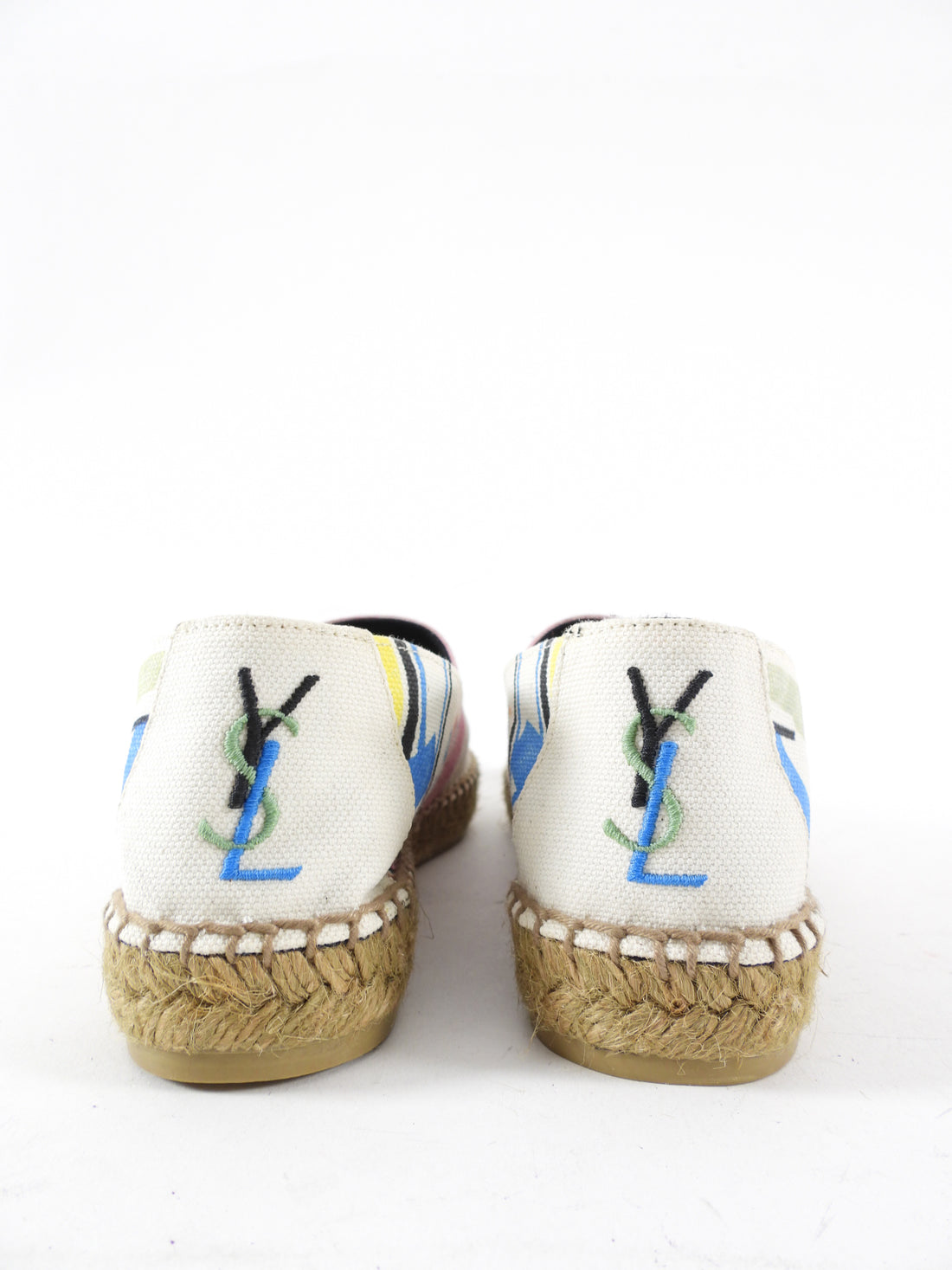 Saint Laurent 1980 Multicolour Canvas Espadrille Flats - EU 37