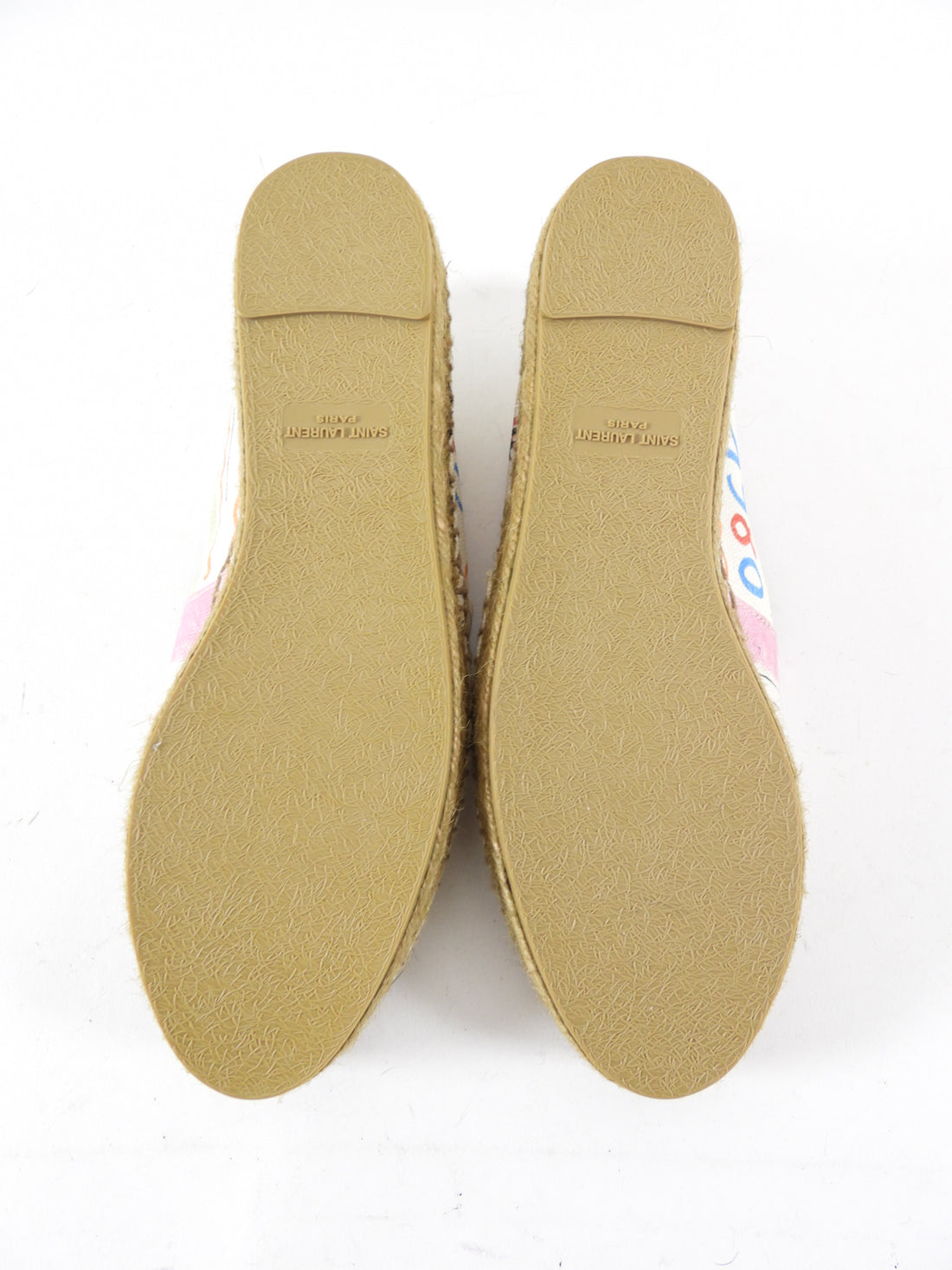 Saint Laurent 1980 Multicolour Canvas Espadrille Flats - EU 37