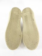Saint Laurent White Leather Embroidered Logo Low Sneakers - 36