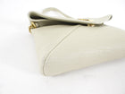 Saint Laurent Ivory Grained Leather Cassandre Chain Pouch
