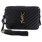 Saint Laurent Black Medium Lou Monogram Quilted Camera Bag