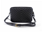 Saint Laurent Black Medium Lou Monogram Quilted Camera Bag