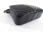 Saint Laurent Black Medium Lou Monogram Quilted Camera Bag