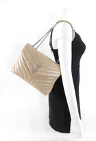 Saint Laurent Beige Medium Lou Lou Quilted Bag