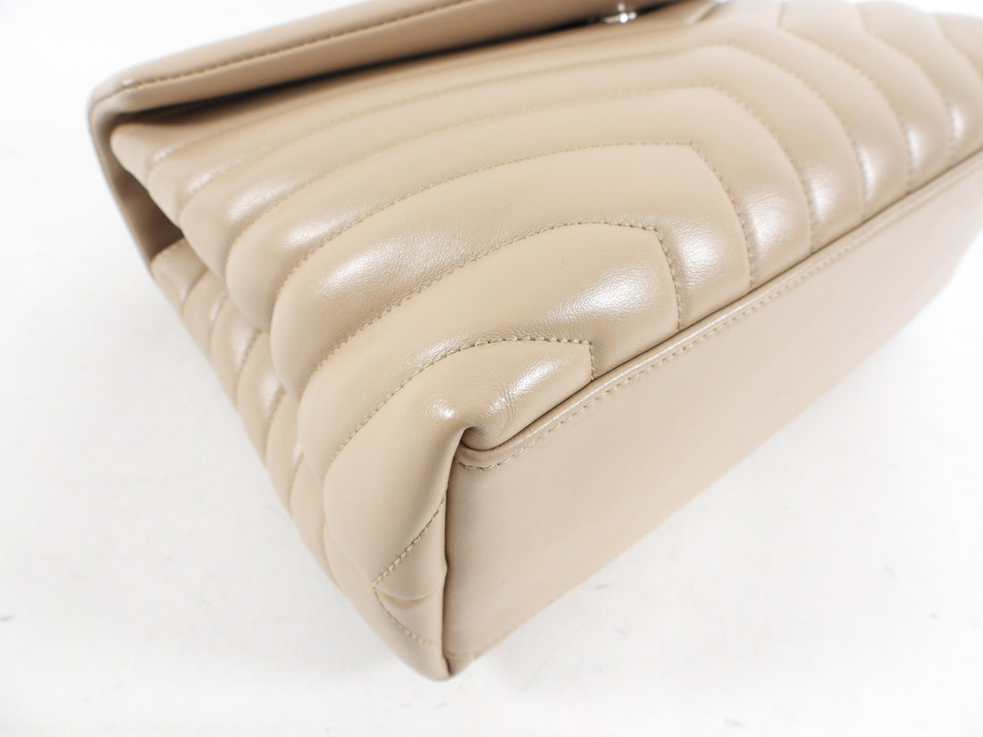 Saint Laurent Beige Medium Lou Lou Quilted Bag