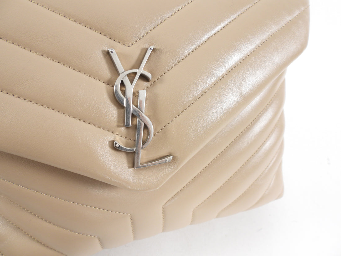 Saint Laurent Beige Medium Lou Lou Quilted Bag