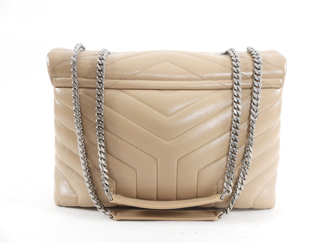 Saint Laurent Beige Medium Lou Lou Quilted Bag