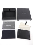 Saint Laurent Purse Mirror in Black Leather Card Holder