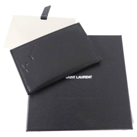 Saint Laurent Purse Mirror in Black Leather Card Holder