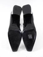 Saint Laurent Black Patent Leather Block Heel Ankle Boot - 37