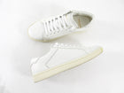 Saint Laurent White Leather Nickel Studded Low Top Sneaker - 36