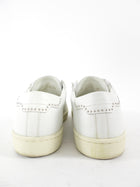 Saint Laurent White Leather Nickel Studded Low Top Sneaker - 36