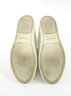 Saint Laurent White Leather Nickel Studded Low Top Sneaker - 36