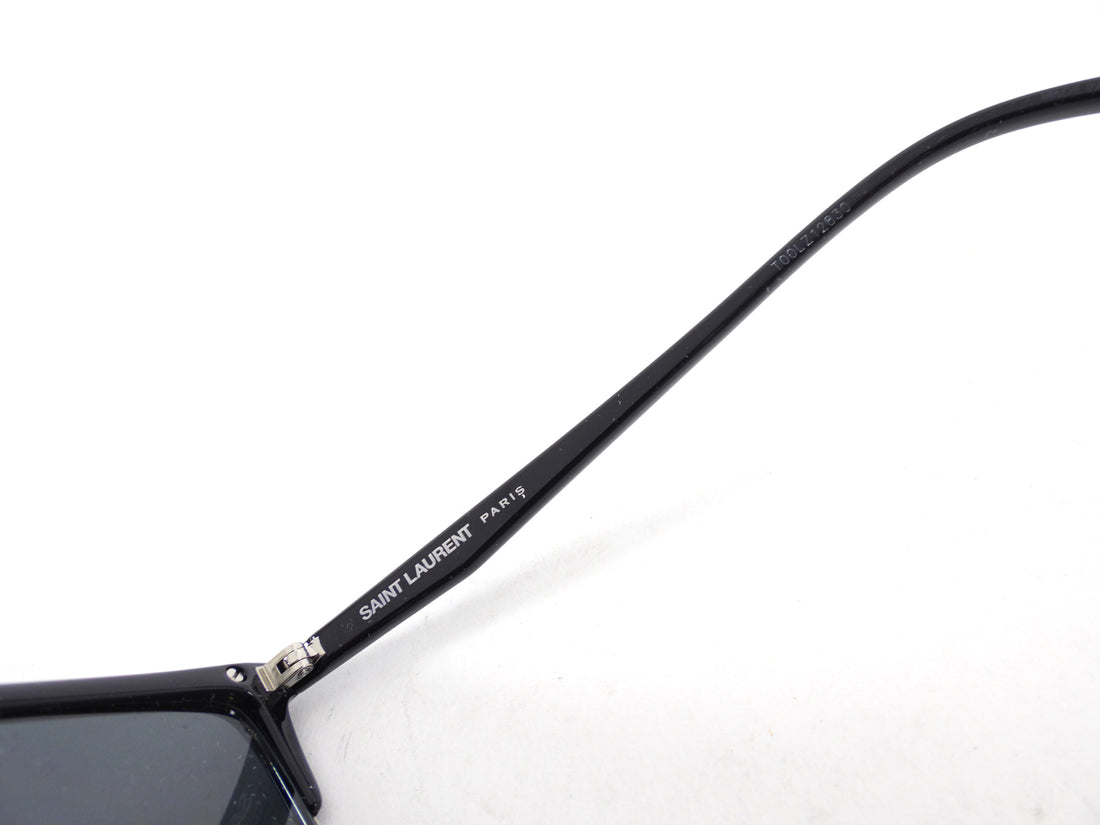 Saint Laurent 767 Sunglasses Black Rectangular