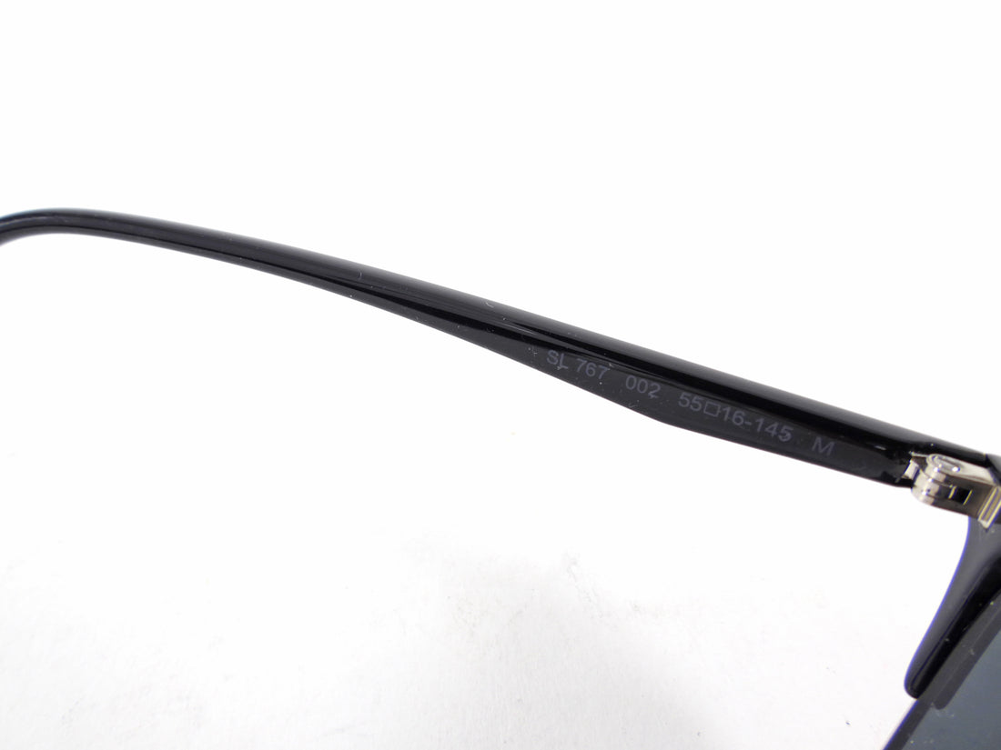 Saint Laurent 767 Sunglasses Black Rectangular