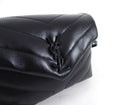 Saint Laurent Black Chevron Quilted Lambskin Toy Lou Lou Shoulder Bag BHW