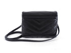 Saint Laurent Black Chevron Quilted Lambskin Toy Lou Lou Shoulder Bag BHW