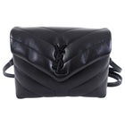 Saint Laurent Black Chevron Quilted Lambskin Toy Lou Lou Shoulder Bag BHW