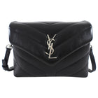 Saint Laurent Black Leather Toy Lou Lou Monogram Quilted Crossbody Bag