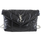 Saint Laurent Black Quilt Leather Toy Puffer Bag