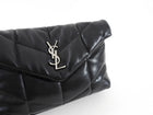 Saint Laurent Black Quilt Leather Toy Puffer Bag