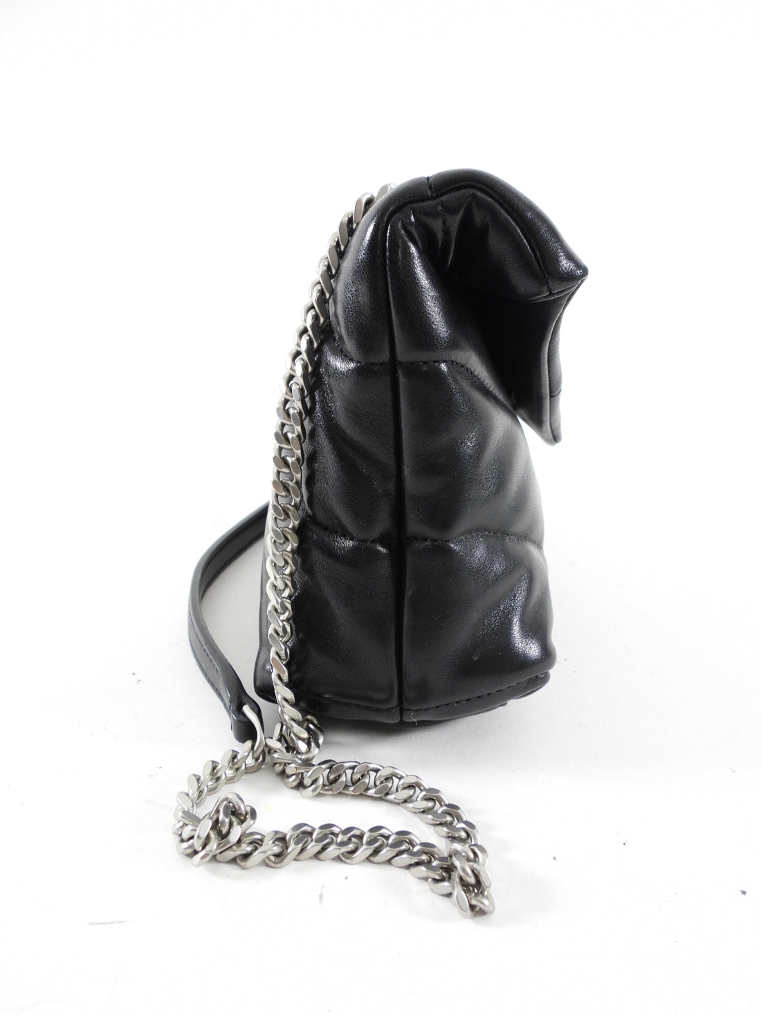 Saint Laurent Black Quilt Leather Toy Puffer Bag