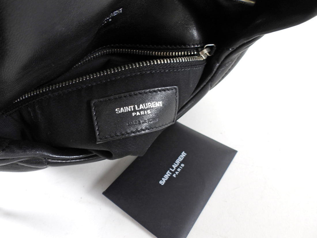 Saint Laurent Black Quilt Leather Toy Puffer Bag