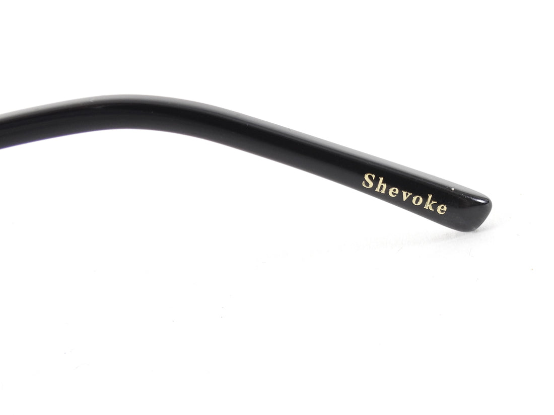Shevoke Black Owen Metal Aviator Sunglasses