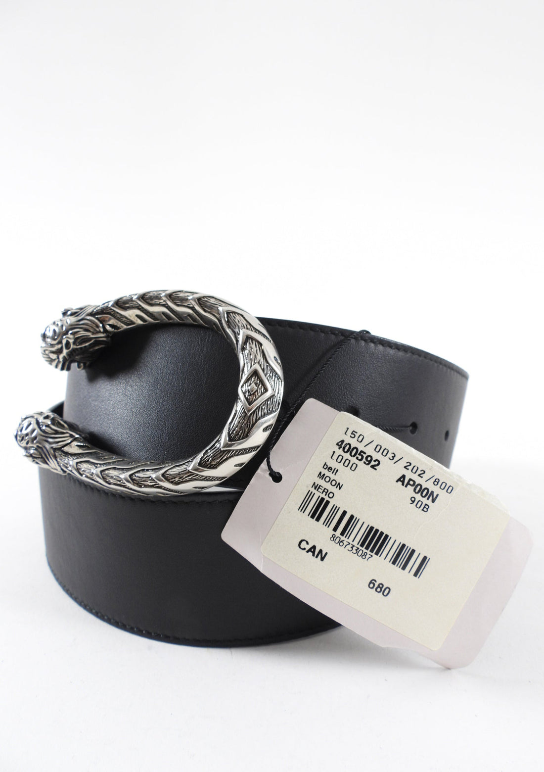 Gucci Black Leather Wide 50mm Dionysis Belt - 90 / 36