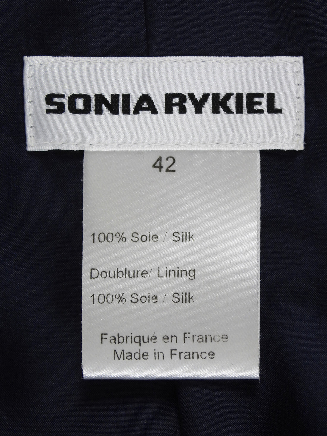 Sonia Rykiel Navy Organza Silk Two Piece Skirt Suit - 42