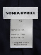 Sonia Rykiel Navy Organza Silk Two Piece Skirt Suit - 42