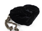 Sonia Rykiel Black Velvet Wrist Chain Evening Bag