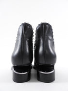 Alexander Wang Black Leather Kori Cut Out Beaded Ankle Boots - 36