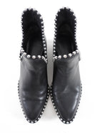 Alexander Wang Black Leather Kori Cut Out Beaded Ankle Boots - 36