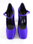 S Rossi by Sergio Rossi Purple Satin Platform Heels - 38